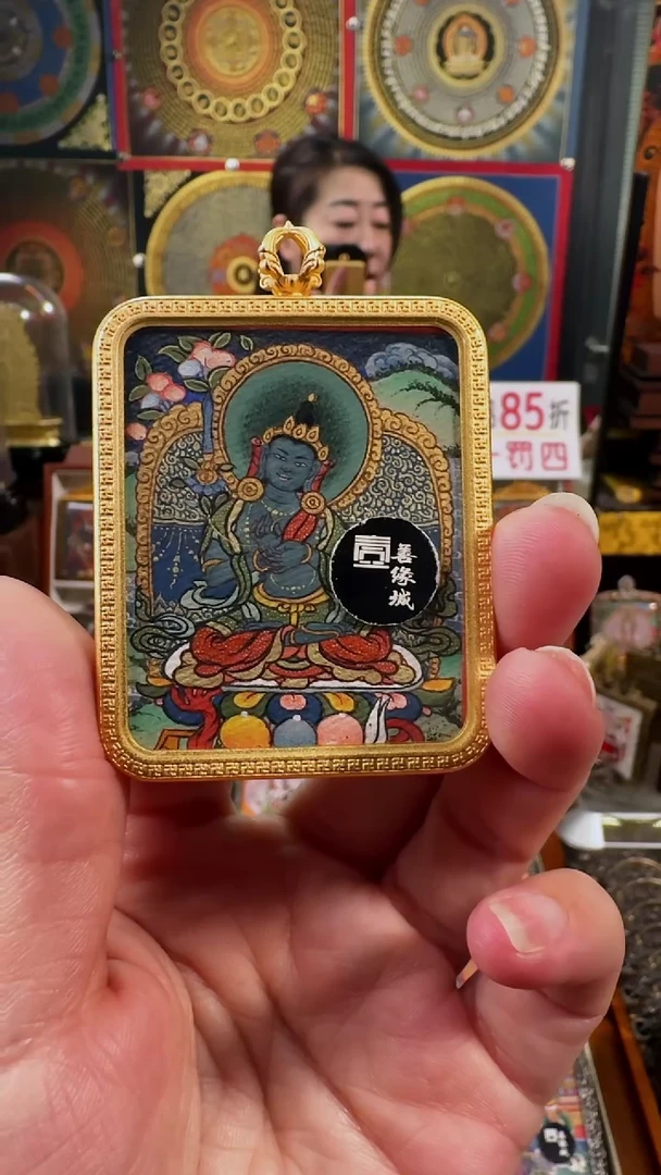 【闪购商品】吊坠壹善缘城手绘唐卡新春大促黑文殊