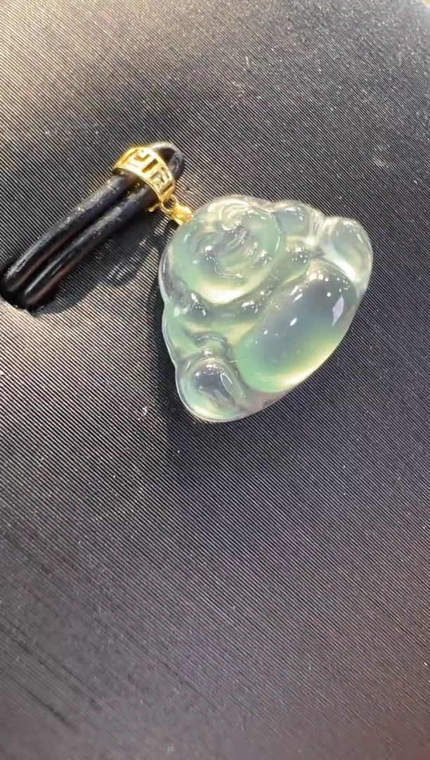 翡翠18K金镶嵌吊坠(不含链)多样性发其一
