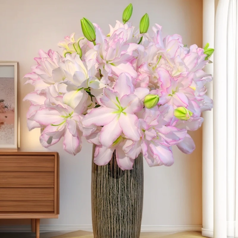 云南木木花卉冰美人重瓣百合 浪漫雅致清新芳香层次感家用客厅