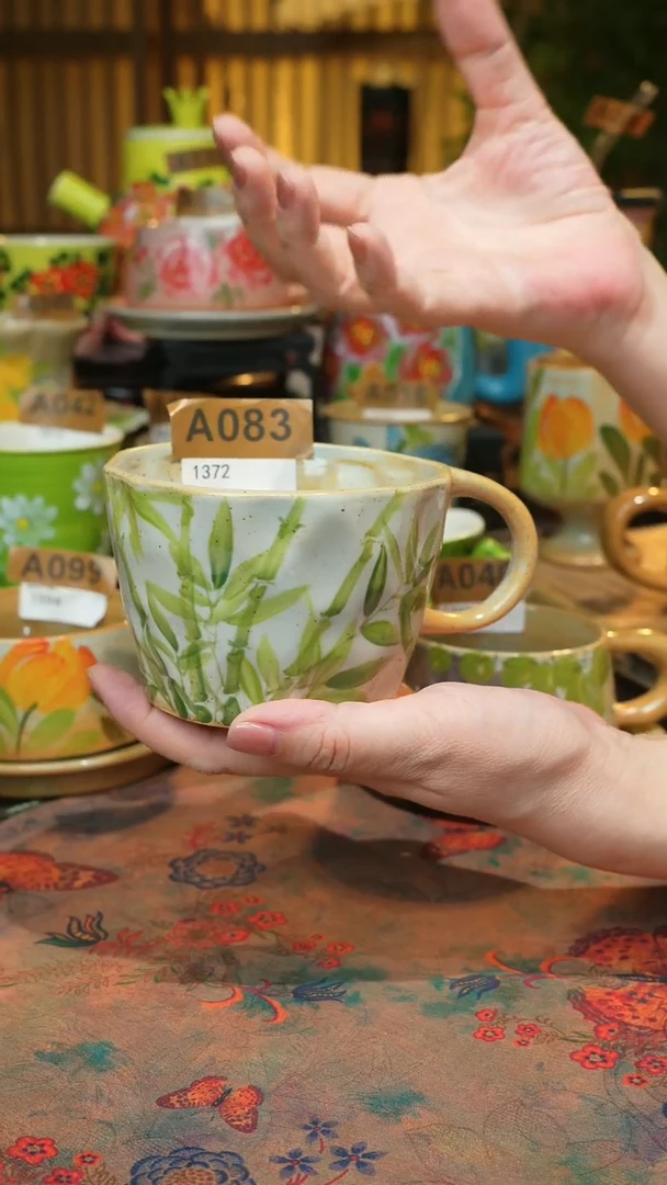 陶瓷景德镇高温釉下手绘陶瓷