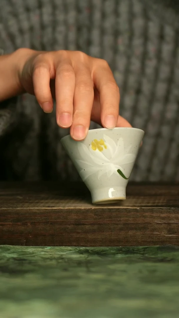 陶瓷青诗集手工手绘瓷器