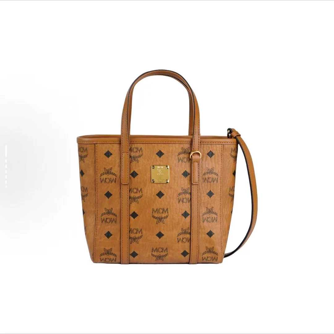 95新 MCM mcm干邑色菜篮子