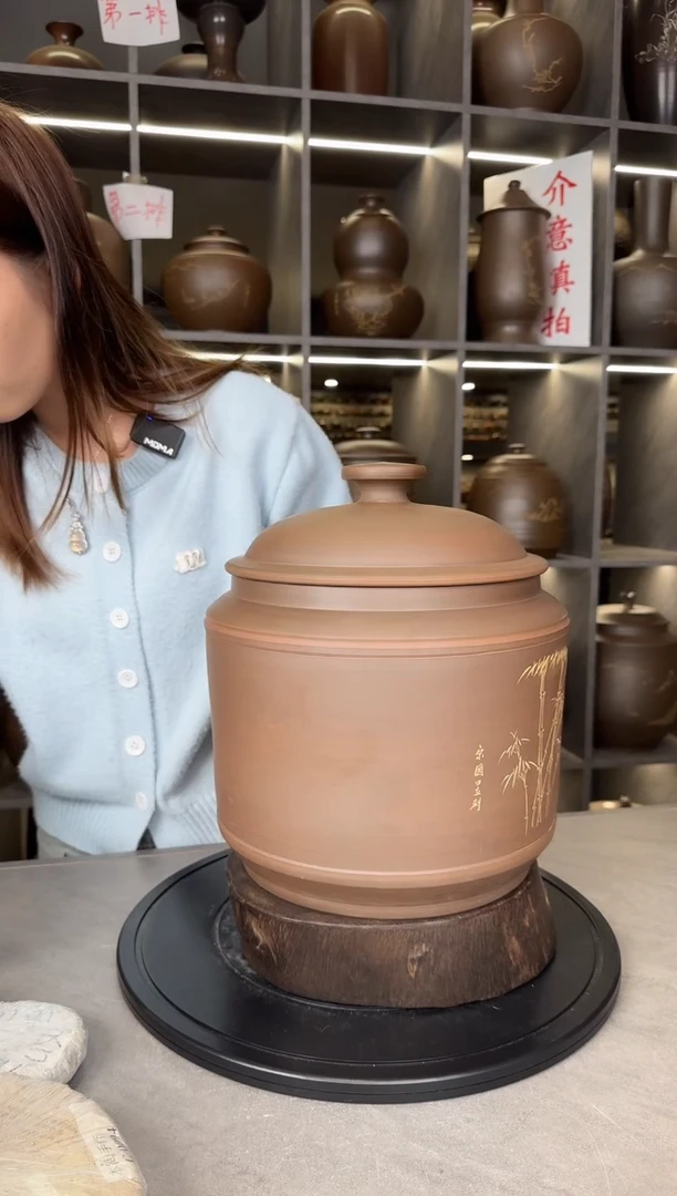 【闪购商品】罐本陶手作坭兴陶6-7斤装竹节罐手工痕迹