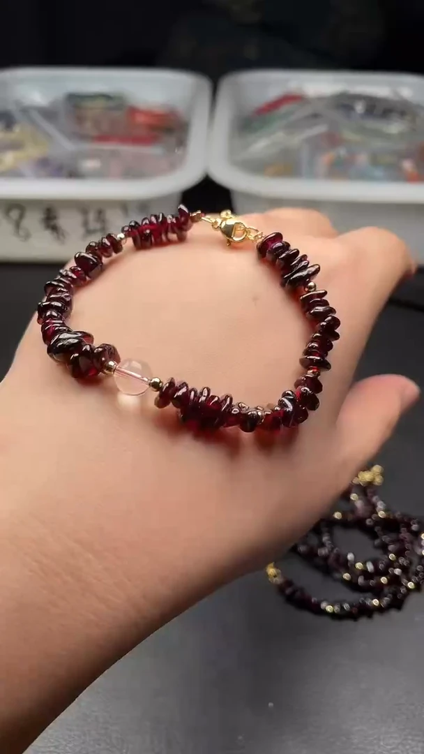 手链未镶嵌石榴石多样性发货拍一发一