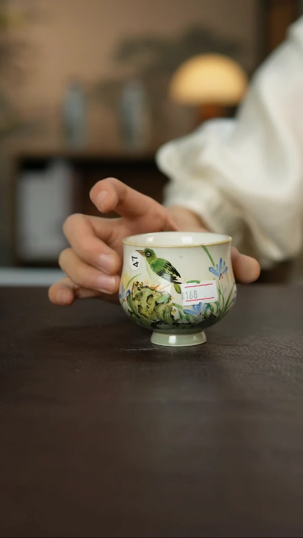 杯景德镇陶瓷杯碗柴烧瑕疵