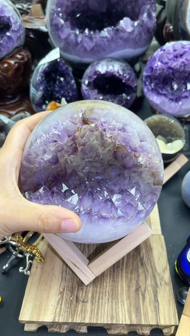 大型摆件（非配饰）未镶嵌紫晶212号开口笑