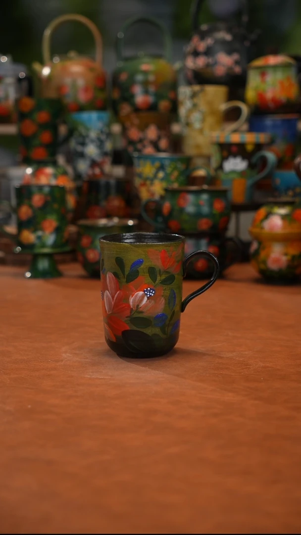紫砂油画釉下彩手绘