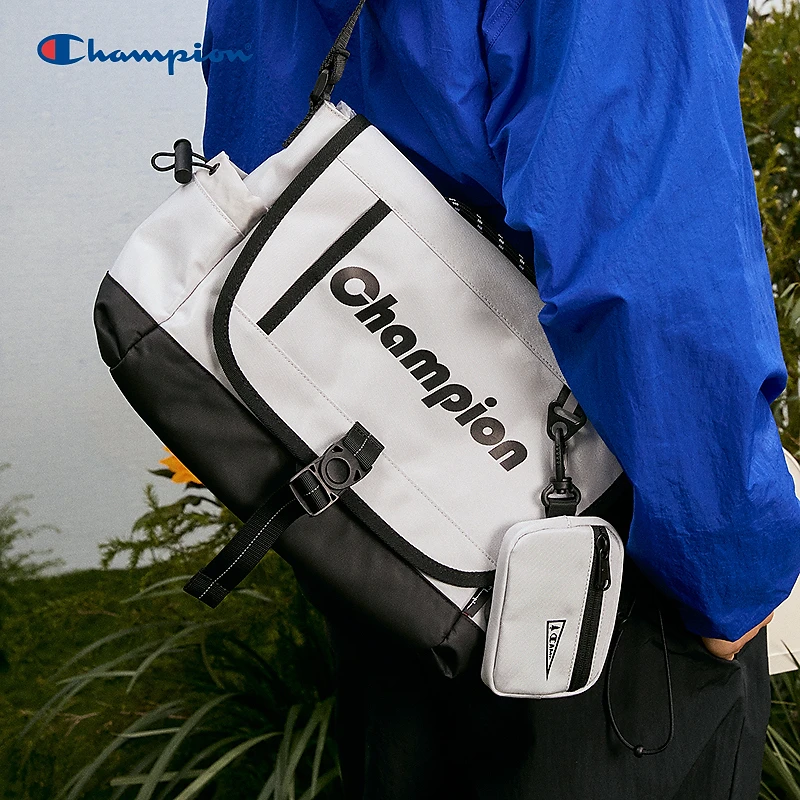 Champion运动风斜挎包男士2025春季新款个性潮流百搭单肩包情侣款