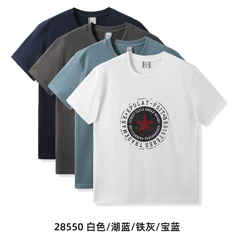 退货补贴 出香港单男士春夏户外休闲棉质宽松圆领T恤打底衫28550