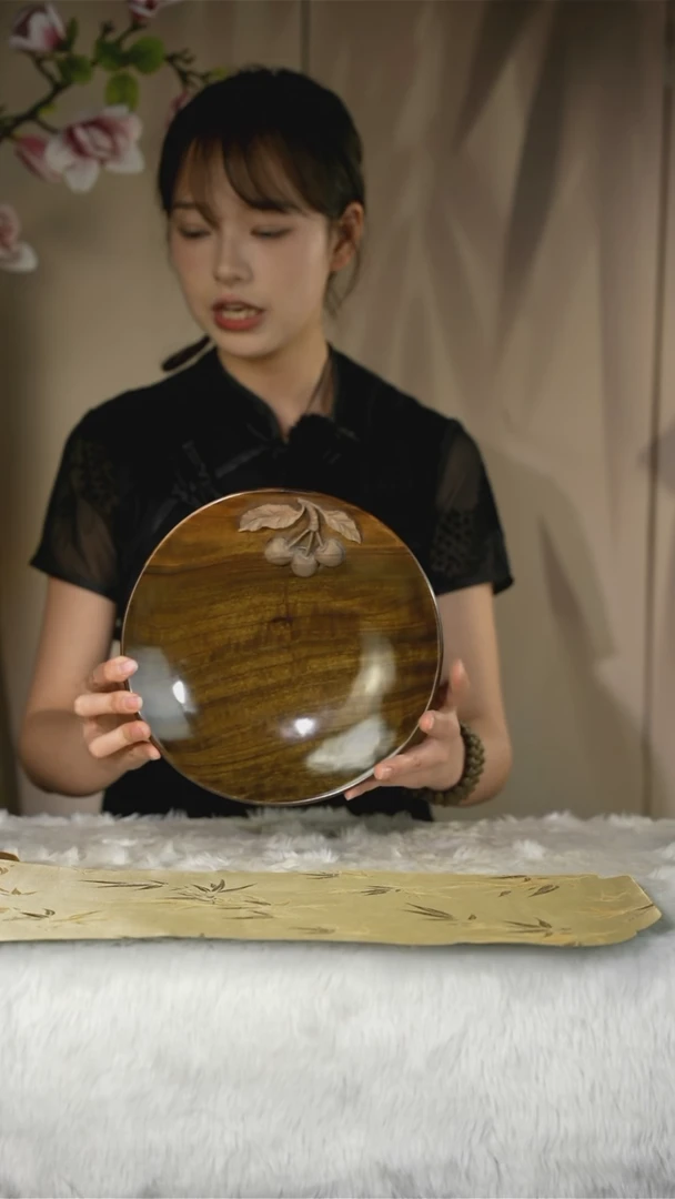 金丝楠小叶桢楠阴沉木樱桃圆盘
