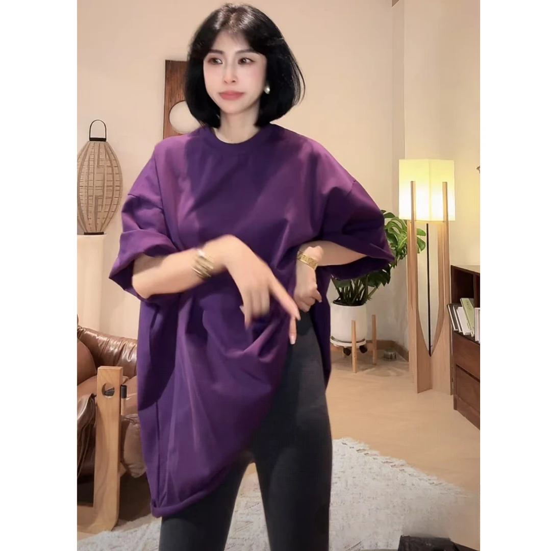 ZUOXIAOQI早秋百分百棉自然卷边T22（衣长77/胸围140）