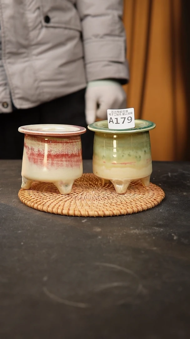 【闪购商品】瓷片179泥泥手工花盆