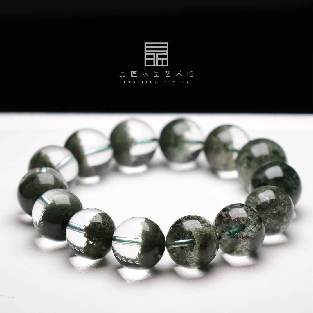 晶匠绿幽灵手串15mm+多样性发一 编号-JP38527