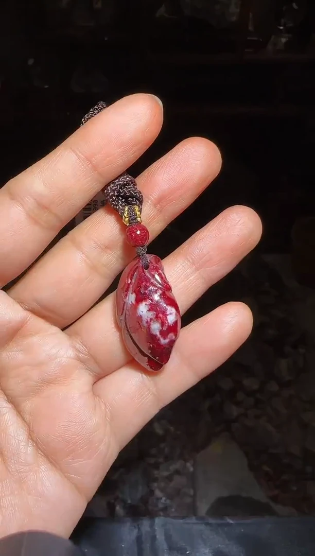 天然辰砂天砂吊坠30