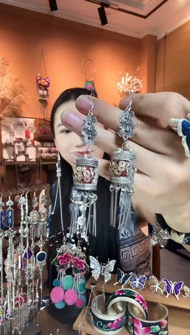 刺绣纯手工民族风耳环
