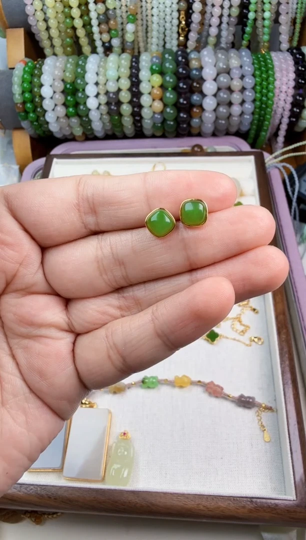 南红玛瑙银S925镶嵌耳饰@****⭐耳钉