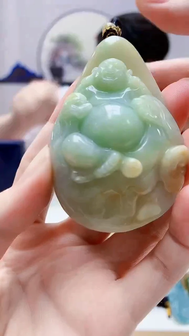 未镶嵌定制翡翠5060zm-毛货挂件11佛公
