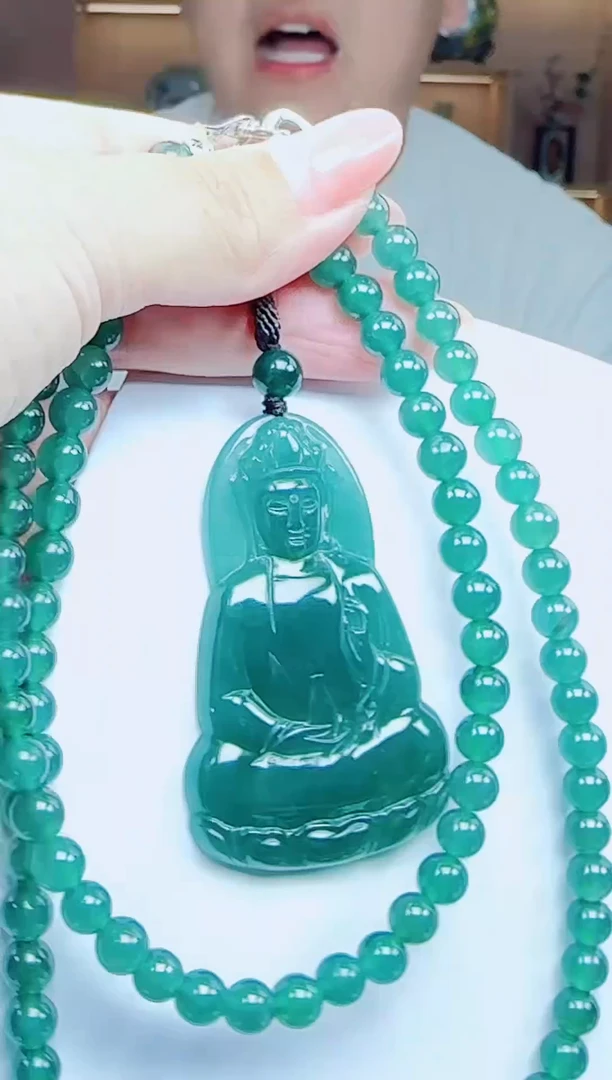 颈饰未镶嵌翡翠多样性发其一  小素衣观音