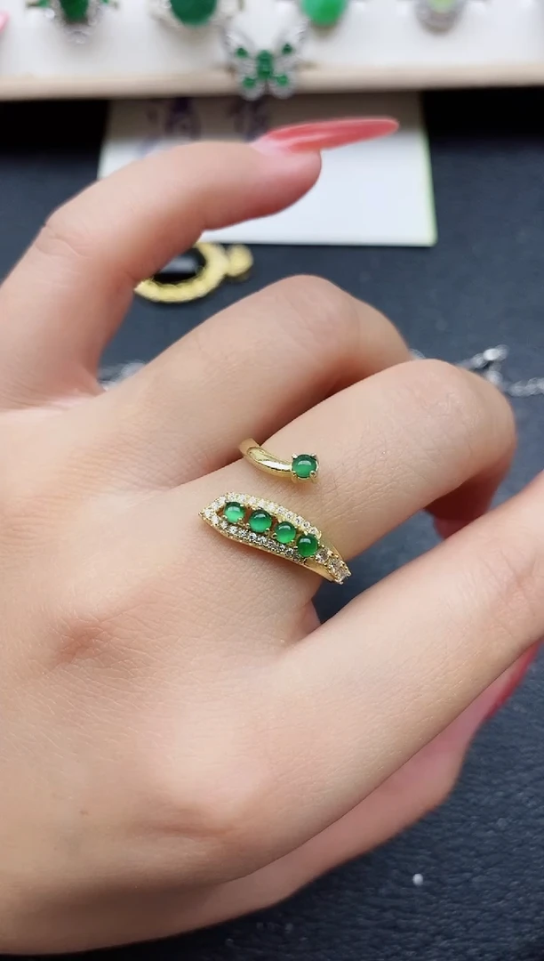 【闪购商品】翡翠戒指银S925镶嵌11111