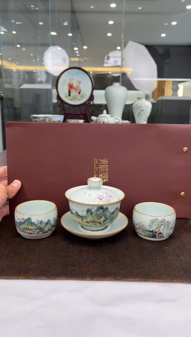 余秀华老师手绘 随心盖碗茶组