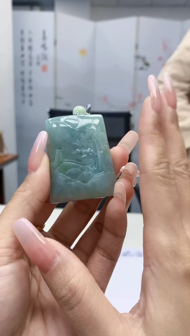 【闪购商品】定制翡翠未镶嵌0405lr-毛货挂件24