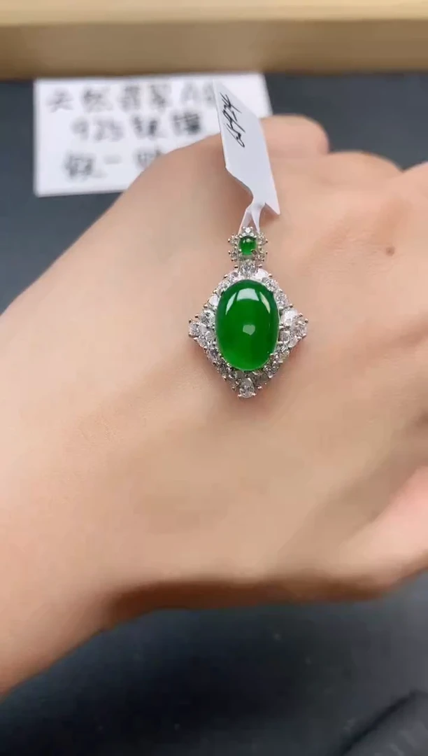 银S925镶嵌戒指翡翠11111