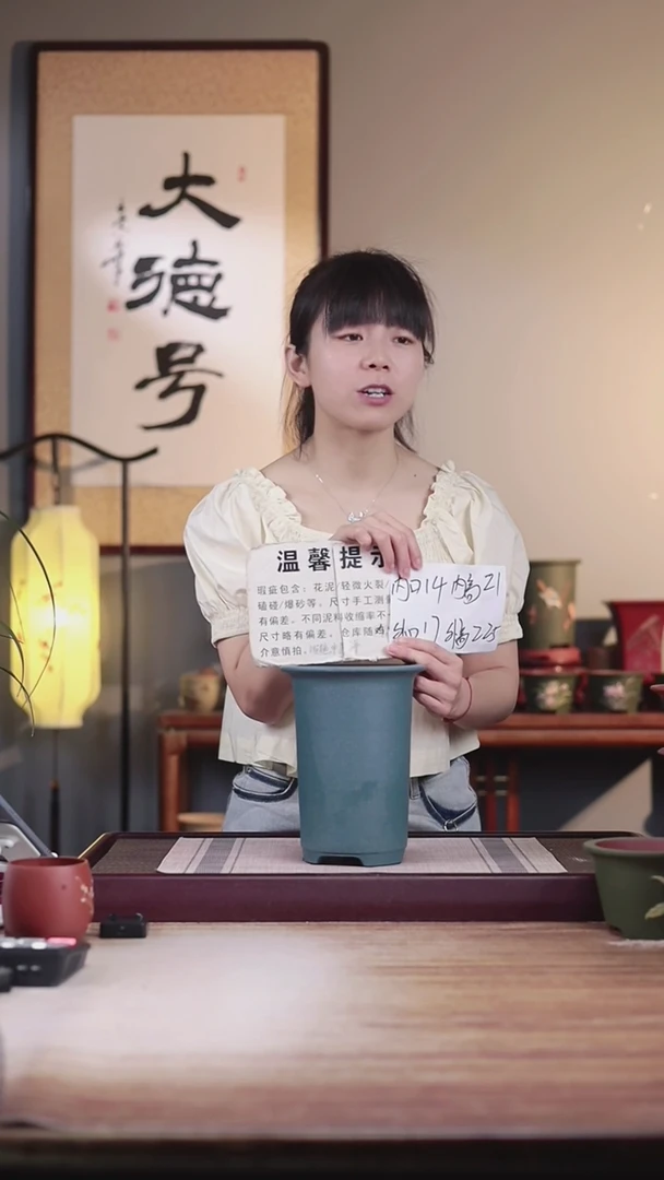 紫砂花盆瑕疵绿泥笼香款一只无托