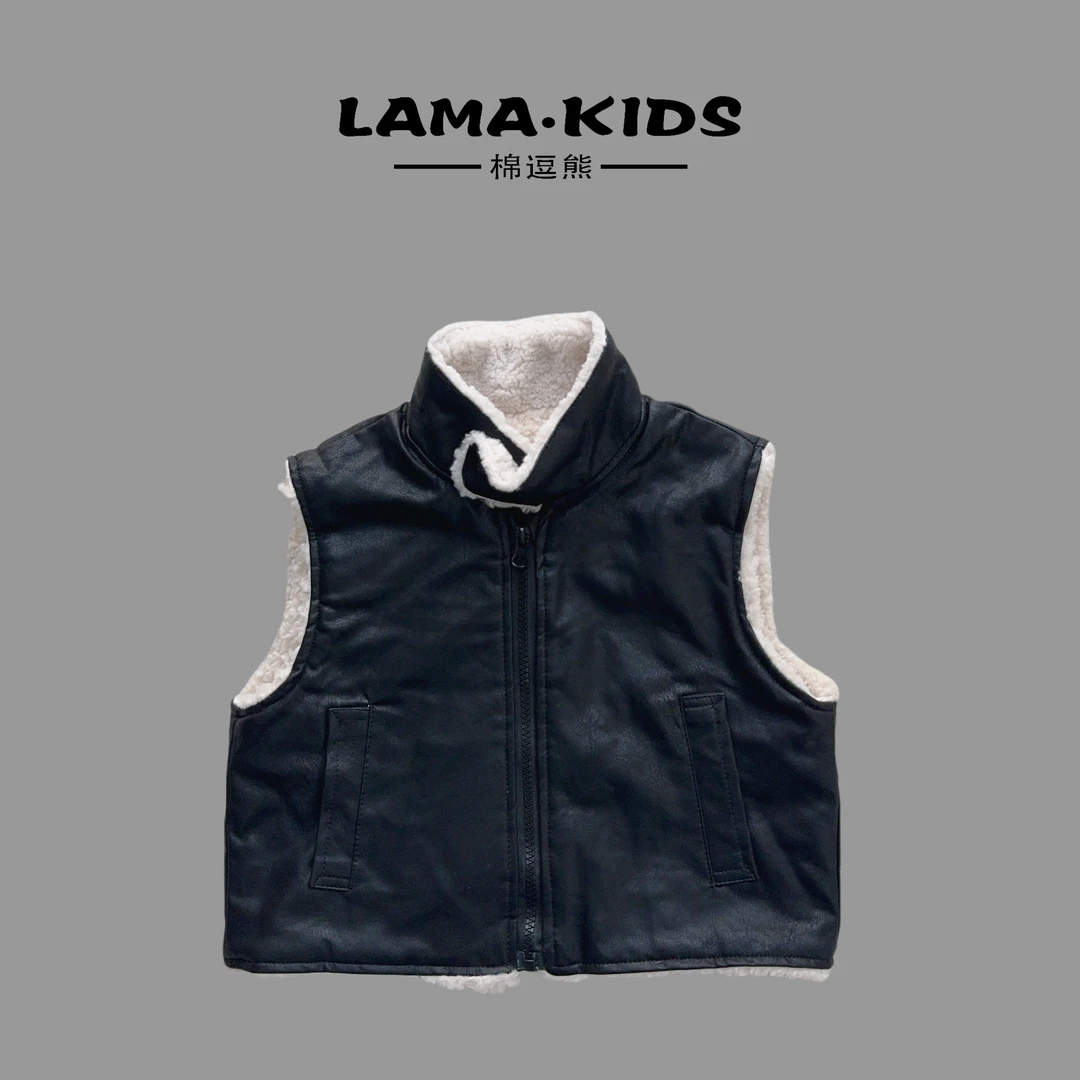 【棉逗熊品牌冬季】男童韩版冬季时尚休闲中大童百搭马甲-12233