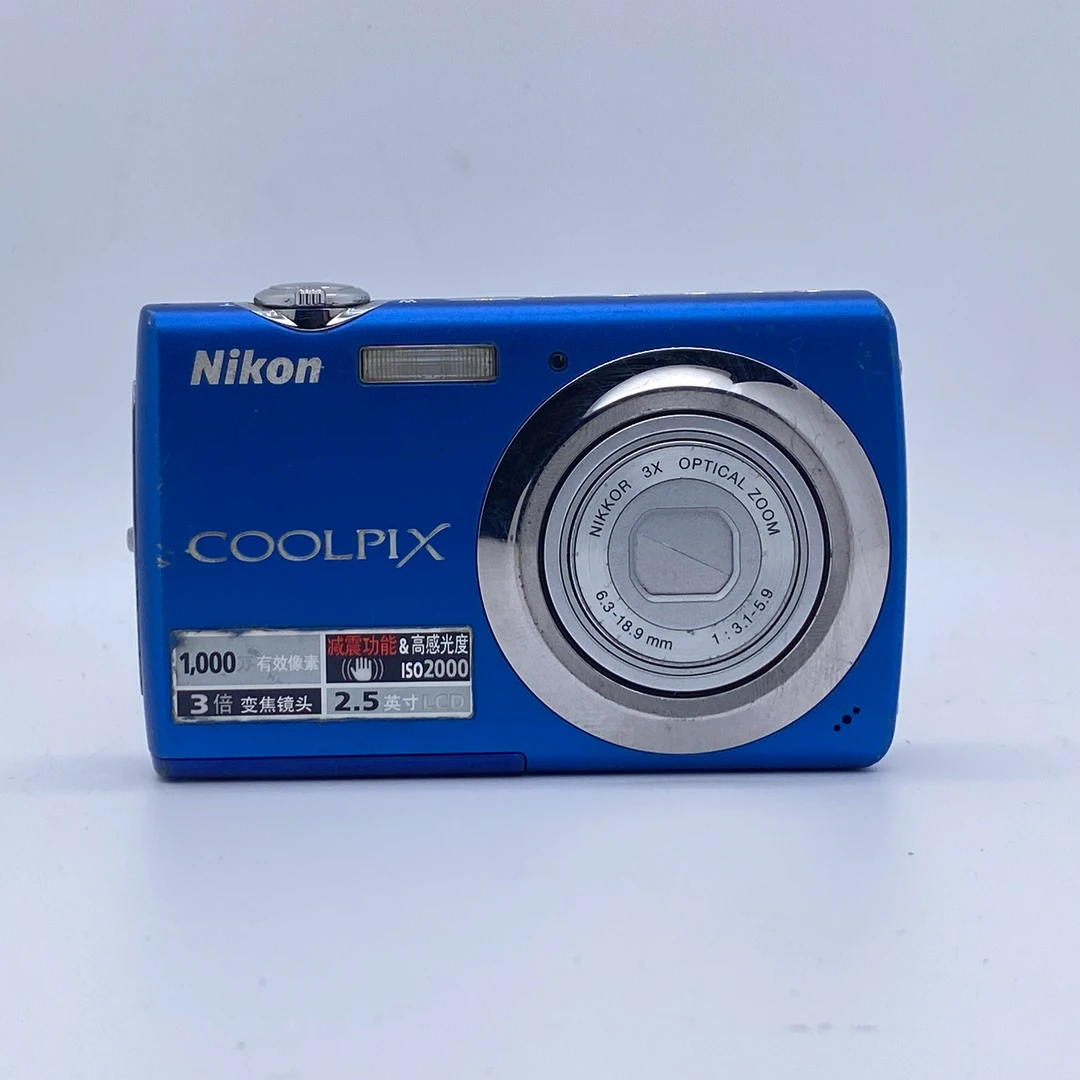 95新 Nikon/尼康 s220蓝色ccd复古数码相机学生便携式卡片机