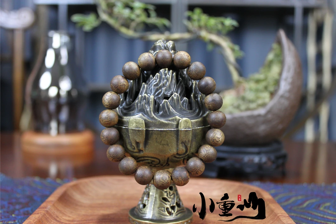 沉香【小重山】沉香圆珠单圈手串约10mm7克+多样性发货1条