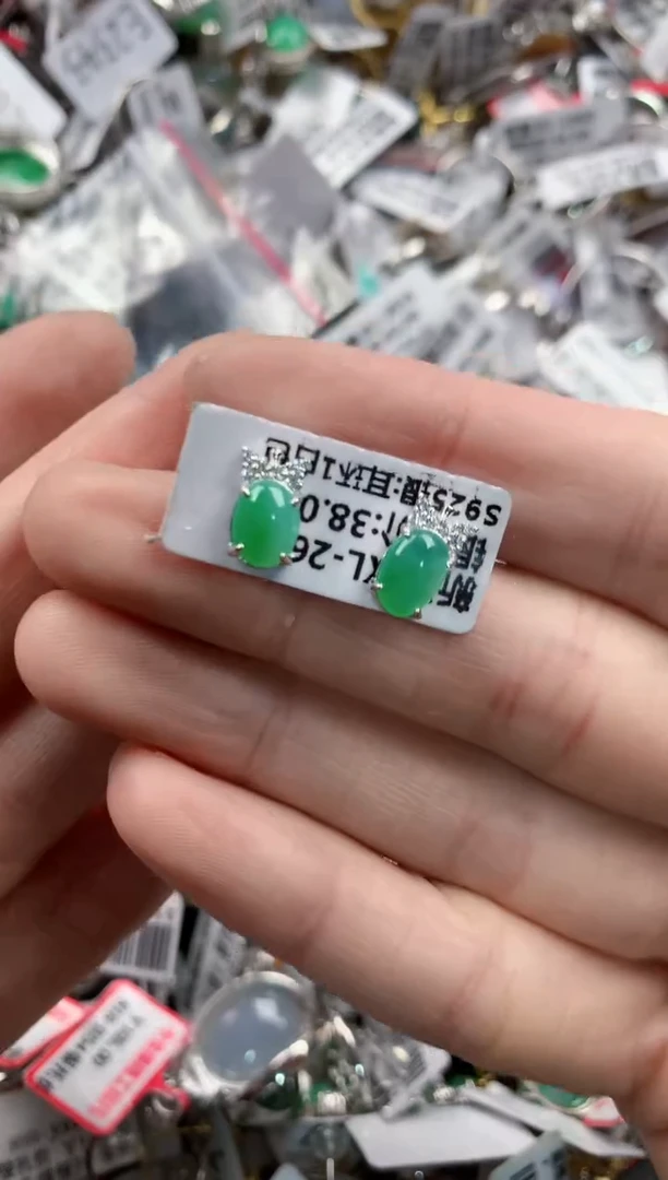 银S925镶嵌戒指翡翠12-12-12    5