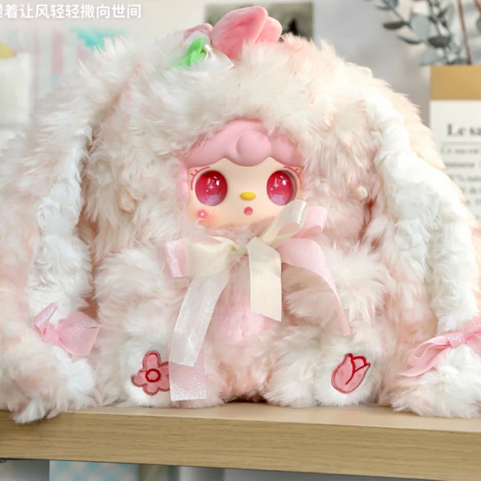 氧氧yooki盲盒400%兔兔的花絮毛绒大体玩偶公仔摆件女生生日礼物