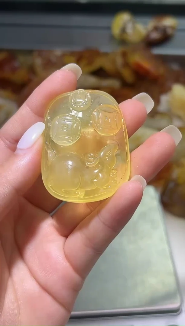 裸石琥珀未镶嵌琥珀蜜蜡吊坠