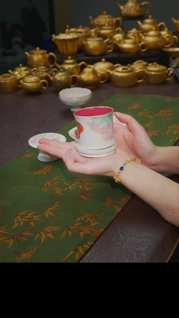 茶杯紫砂甜**?【宜景窑珍珠白系列】转转杯