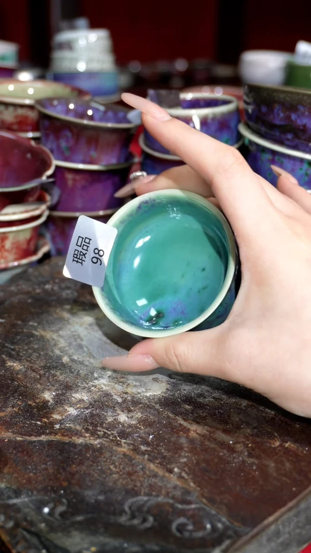 摆件精品窑变钧瓷茶器