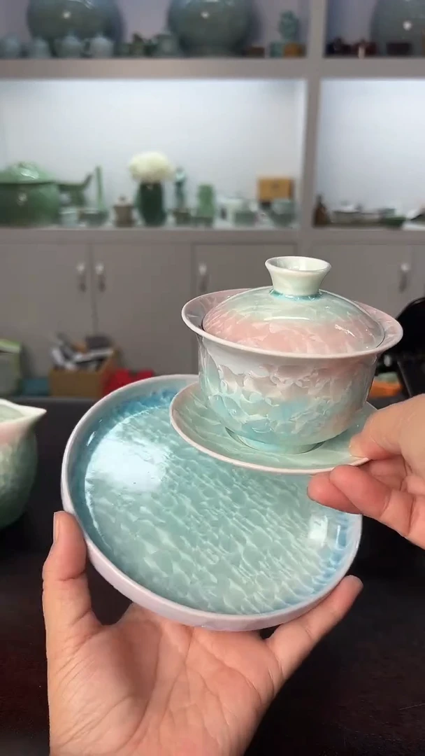 龙泉云间青瓷小米茶器