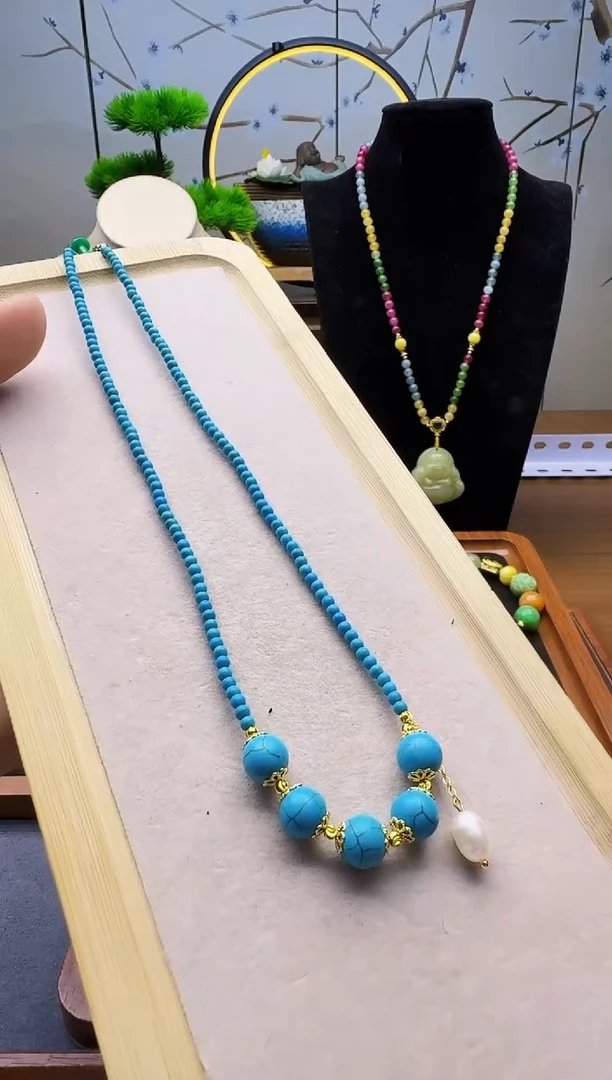 玛瑙/玉髓颈饰14K金镶嵌X38