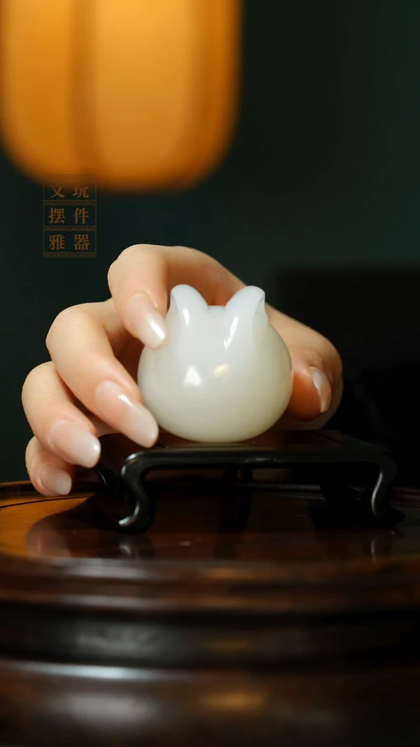 玉《前途无量》手把件摆件