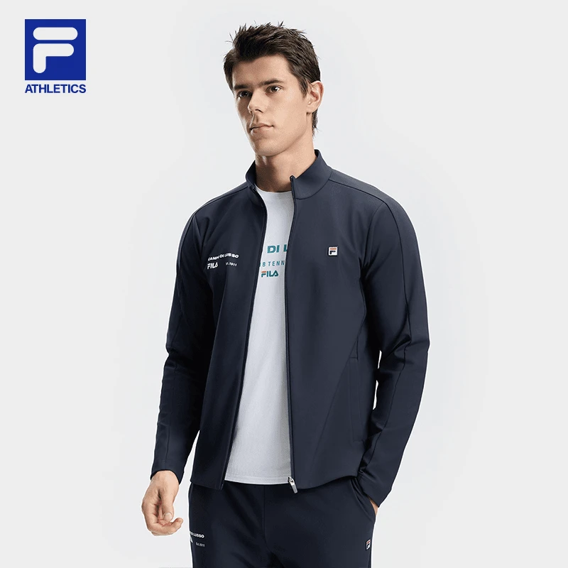 Fila/斐乐外套男装秋季运动时尚休闲舒适立领上衣A61M533599A