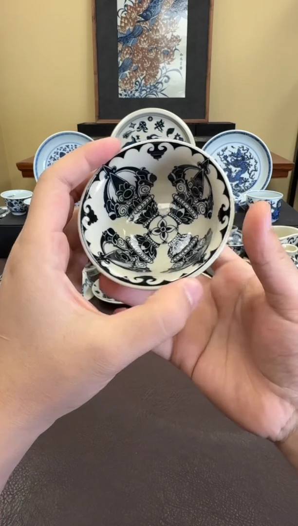 二号釉金刚杵压手杯