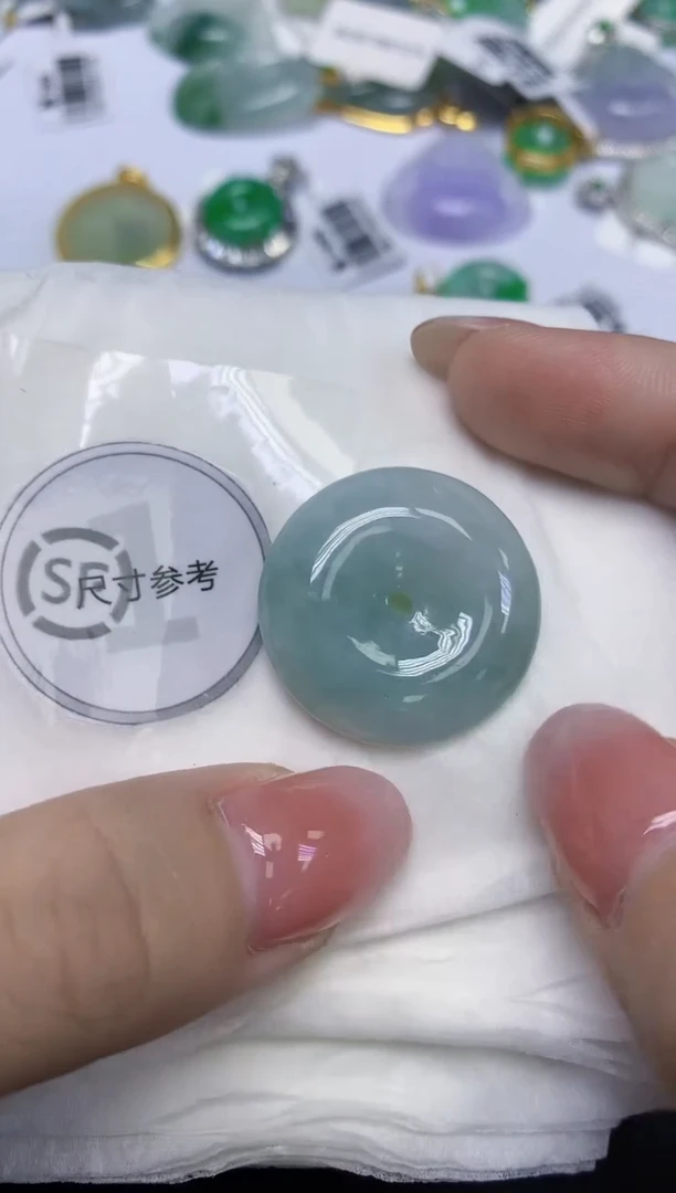 颈饰未镶嵌翡翠天然缅甸翡翠A货百元以上9元证书费自理