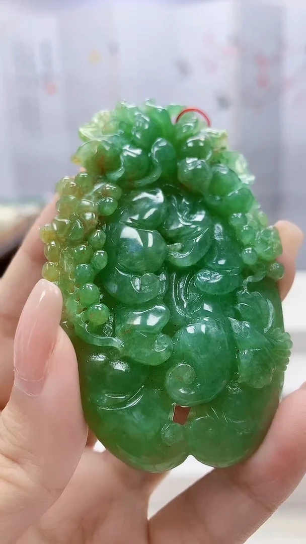 定制翡翠未镶嵌4852xx-毛货挂件2