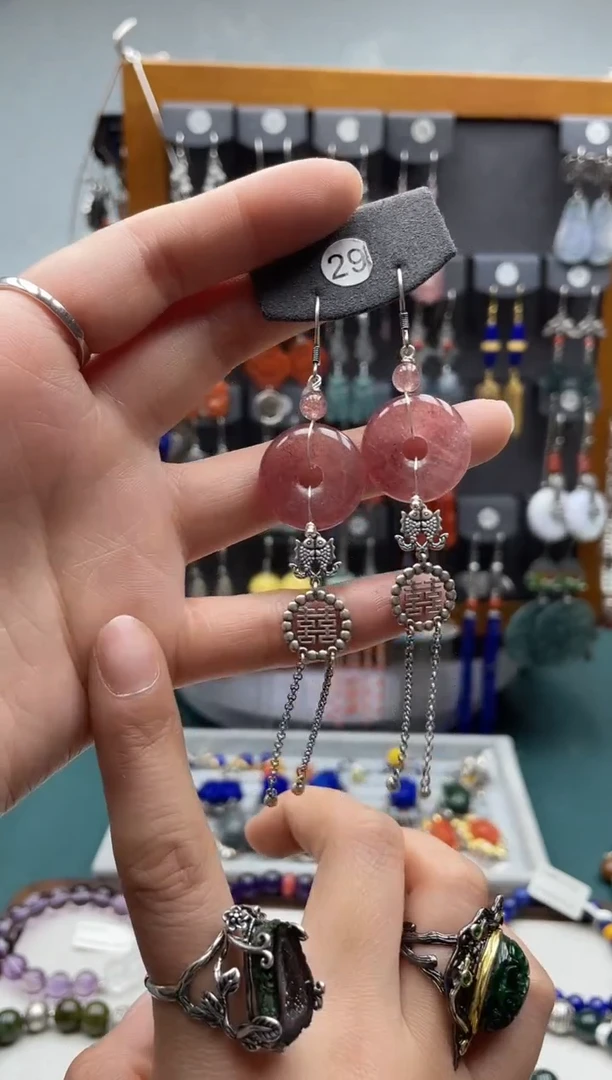 【闪购商品】水晶耳饰银S925镶嵌饰品