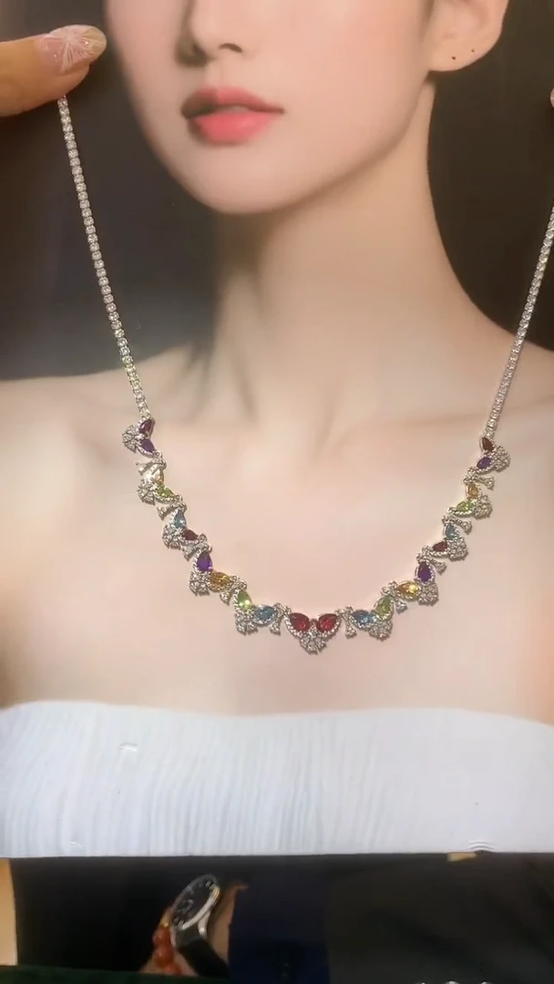 颈饰银S925镶嵌水晶【宝石世家严选】