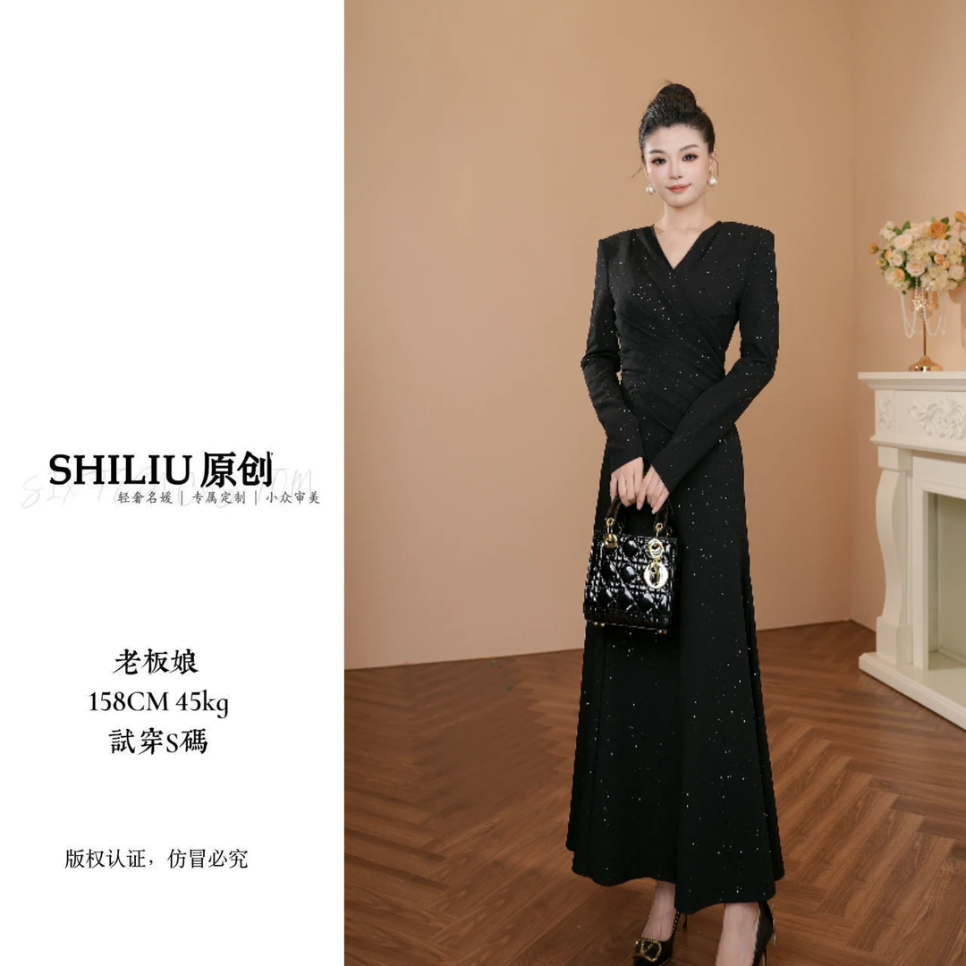 【十六定制】气质显瘦轻奢修身显瘦优雅连衣裙45382