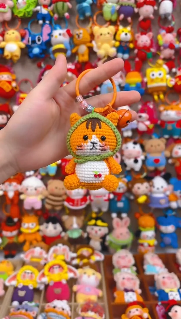 纯手工制作毛线钩织成品小橘猫