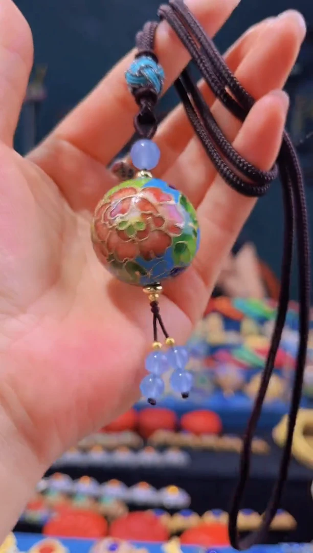 非遗绝技 景泰蓝3.0吊坠 天蓝