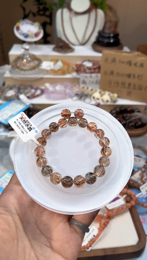 水晶手链未镶嵌玖*柒黑金超七-9+