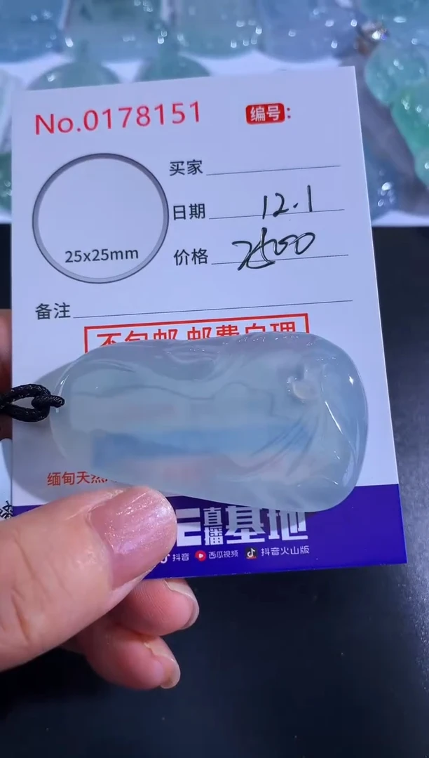 颈饰未镶嵌翡翠蓑*翁！