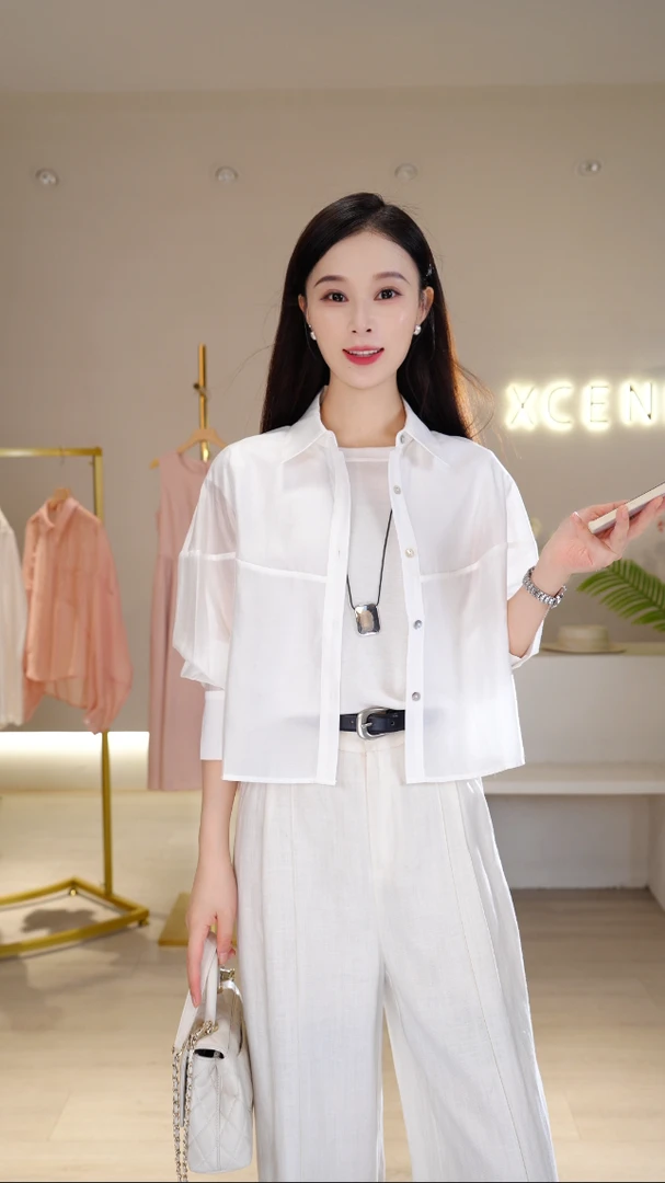 XCENN/短款衬衫防晒新款开衫外套YIS0A2505